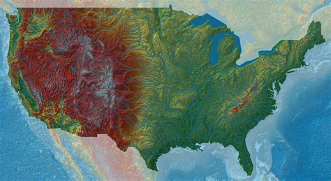 Elevation Map Of The Usa